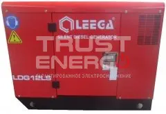 Дизельный генератор Leega LDG12 LS 3 фазы в кожухе